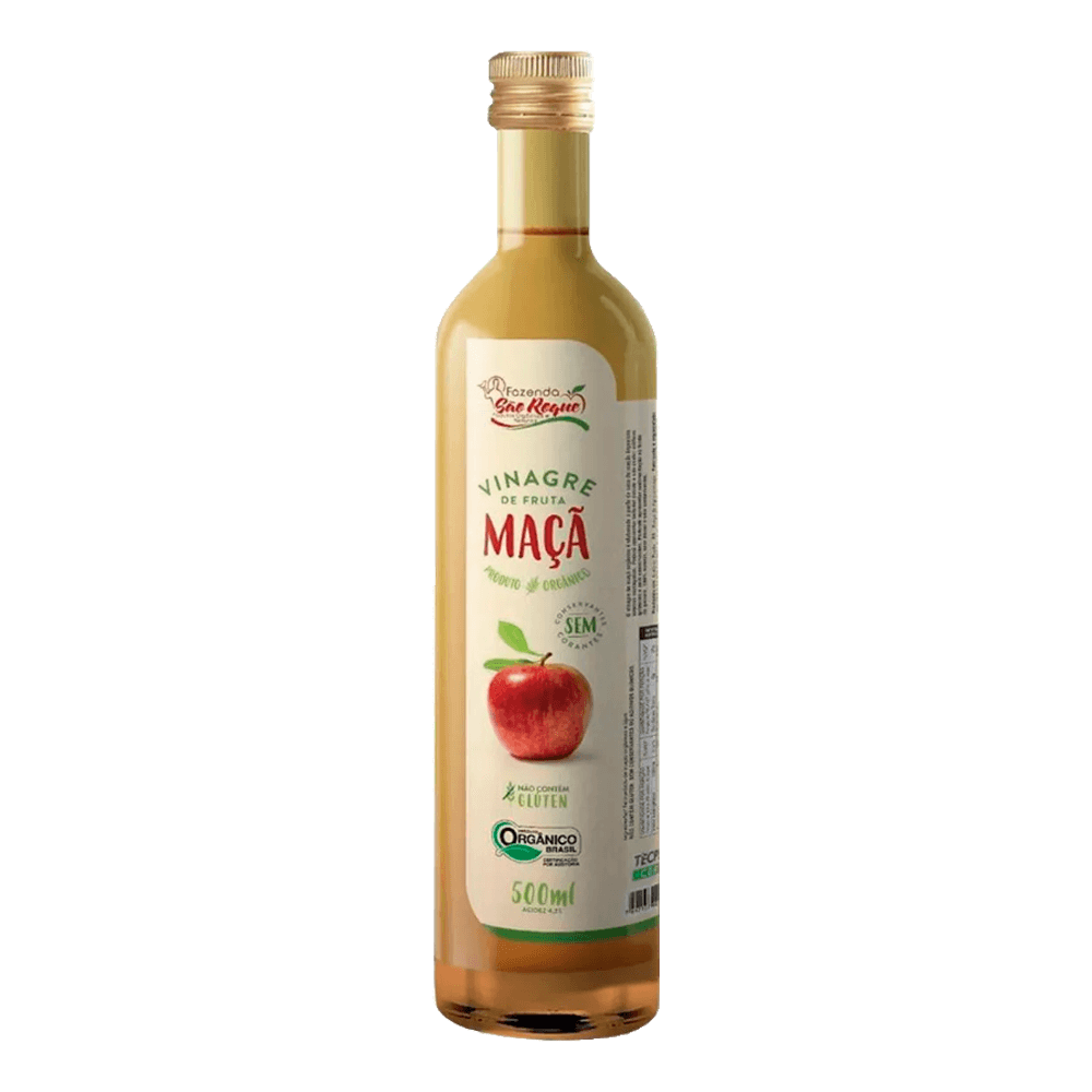 Vinagre de Maçã Orgânico 500ml Fazenda São Roque