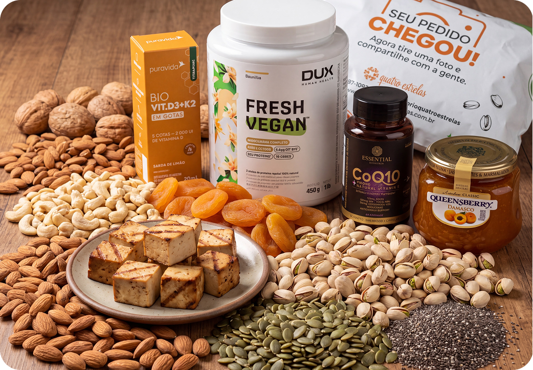 Seleção de produtos naturais do Empório Quatro Estrelas